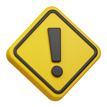 be careful 3d icon png