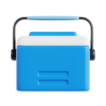 ice box 3d icon, transparent background png