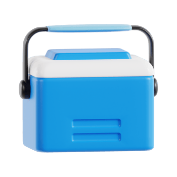ice box 3d icon, transparent background png