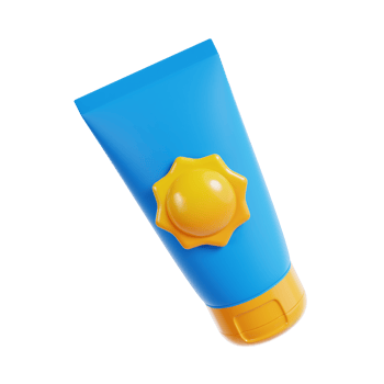 sunscreen lotion 3d icon, transparent background png