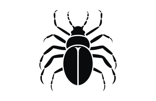 Insect Silhouette Clipart isolated on a white background vector