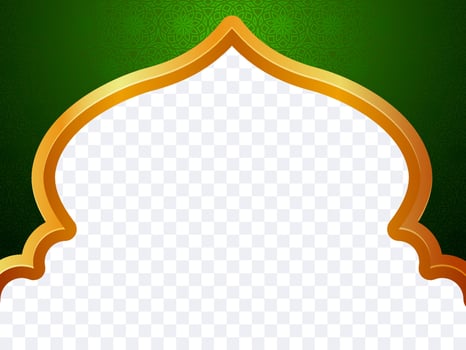 islamic border and background vector