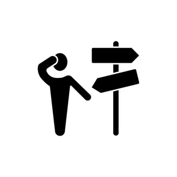 lost concept line icon. Simple element illustration. lost concept outline symbol design. vector