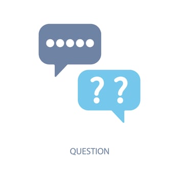 question concept line icon. Simple element illustration. question concept outline symbol design. vector