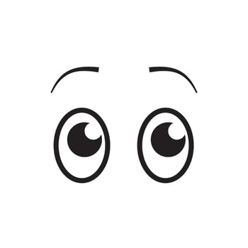 Eyes of awareness and surprise. Vectors. vector