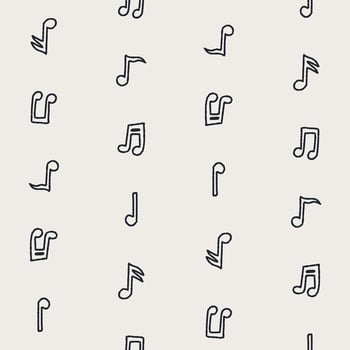 Outline Bunch of Music Seamless Pattern illustration Design vector