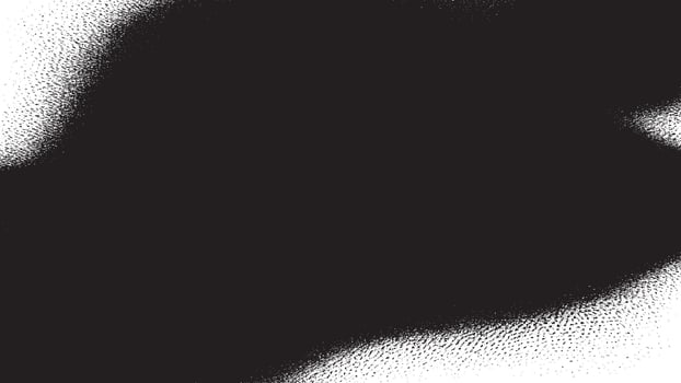 Detailed Black Grit Texture Illustration on White vector
