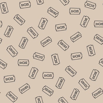 Outline Razor Blade Seamless Pattern illustration for Print, Wallpaper, Decoration. vector