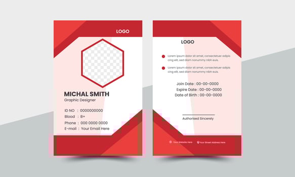 Modern and clean business id card template. professional id card design template with yellow color. corporate modern business id card design vector