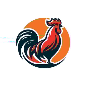 Rooster Clip art isolated design illustration vector