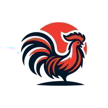 Rooster Clip art isolated design illustration vector