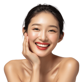 beautiful asian woman with skin care png
