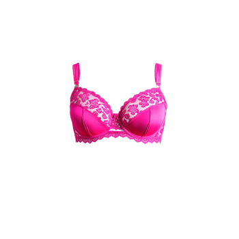 Bold Neon Pink Lace Bra A bold neon pink lace bra with an electric attention png