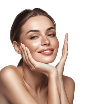 beautiful woman with clean skin and clean face png