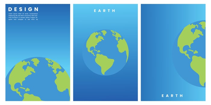 Modern earth banner set. Modern background illustration vector