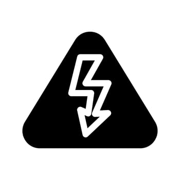 Electricity Hazard Icon Symbol Design Illustration vector