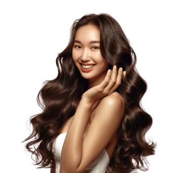 beautiful asian woman with long hair png