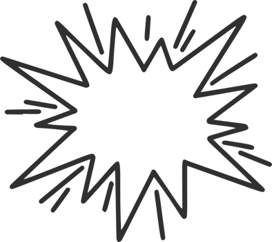 Comic boom effect. Cartoon bomb burst. Bang and pow splashes. Doodle smoke and speed energy lines. Action crash hand drawn graphic png