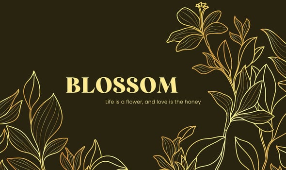 Linear floral plant background banner template design vector