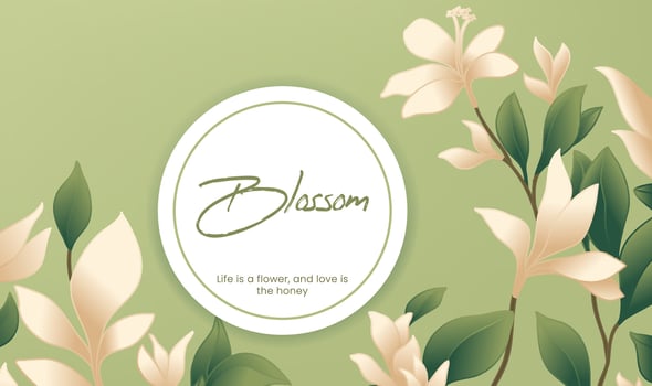 Floral plant background banner template design vector