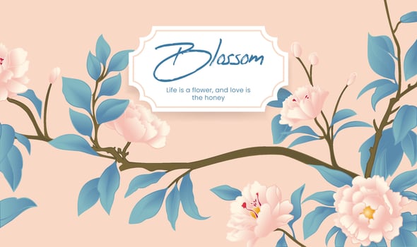 Floral plant background banner template design vector