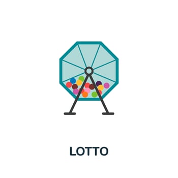 Lotto icon. Flat sign element from table games collection. Creative Lotto icon for web design, templates, infographics and more vector