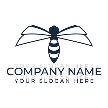 bee icon on the white background vector