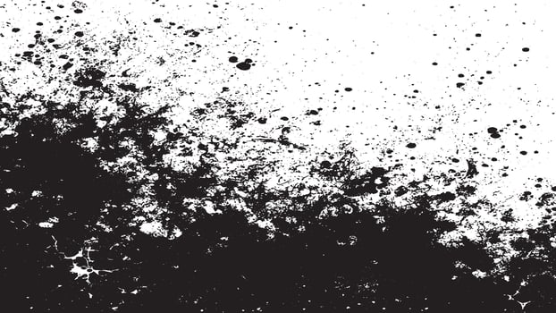 Monochrome Black Rough Gritty Grunge Texture on White Background vector