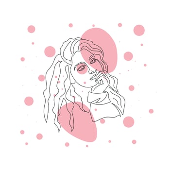 Line art female line art vector