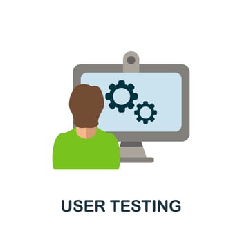 User Testing flat icon. Simple element from project management collection. Creative User Testing icon for web design, templates, infographics and more vector
