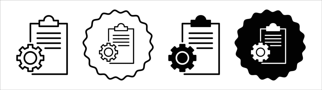 Compile icon set collection. Compile Outline flat Icon. vector