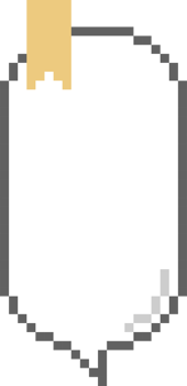8bit retro game pixel speech bubble balloon with bookmark, icon sticker memo keyword planner text box banner png