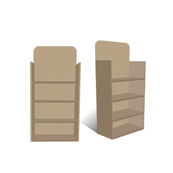 Carboard Stand Dieline Template vector