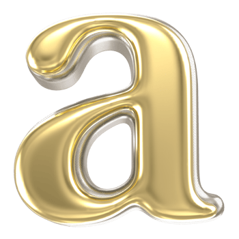 Gold Font a 3D Rendering png