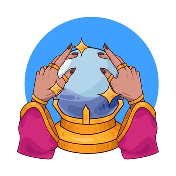 Illustration of crystal ball vector