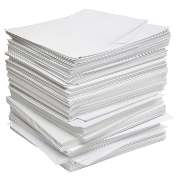Printer paper stack transparent background png