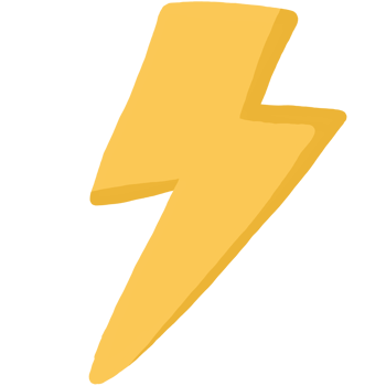 yellow thunder cartoon png