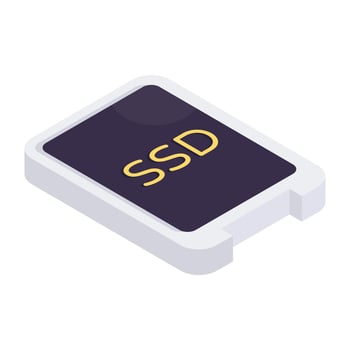 Creative design icon of solid state drive vector