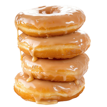 stack of melted donuts transparent background png