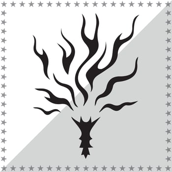 Fire Silhouette illustration, Fire Silhouette, Fire Silhouette art on white background vector