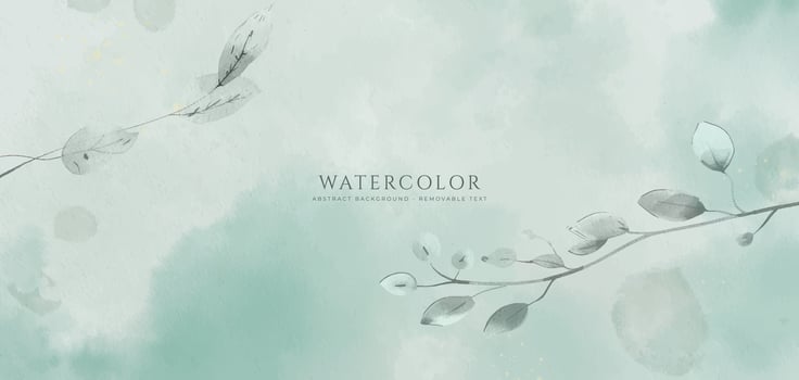 Abstract horizontal watercolor background. Neutral light colored empty space background illustration vector
