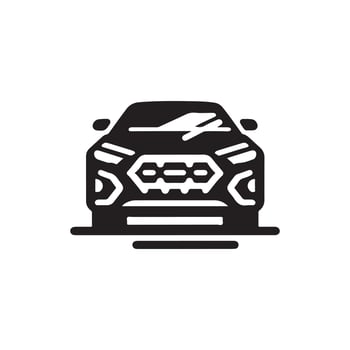 car minimalist logo design template vector