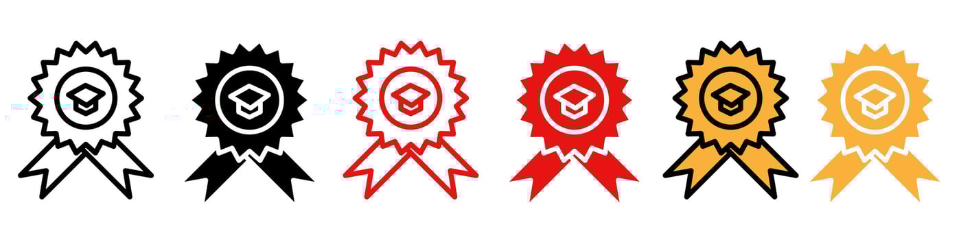Mastery icon logo set vector