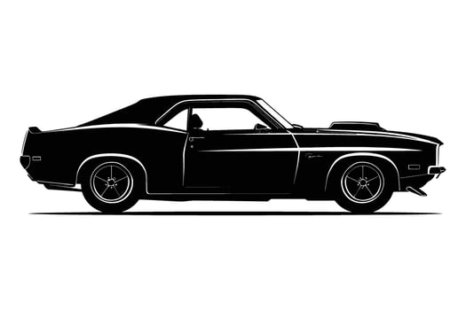 Muscle Car Silhouette vector