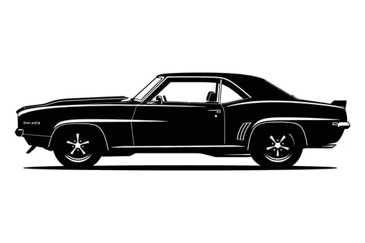 Muscle Car Silhouette vector