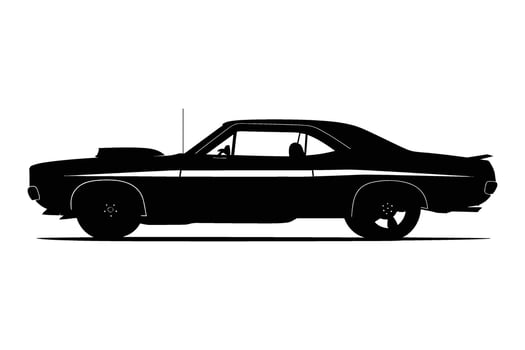 Muscle Car Silhouette vector