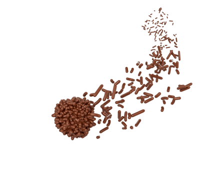 Chocolate Sprinkles Coming In The Air And Stops On Brigadeiro Brazilian Dessert Ball 3D Illustration png