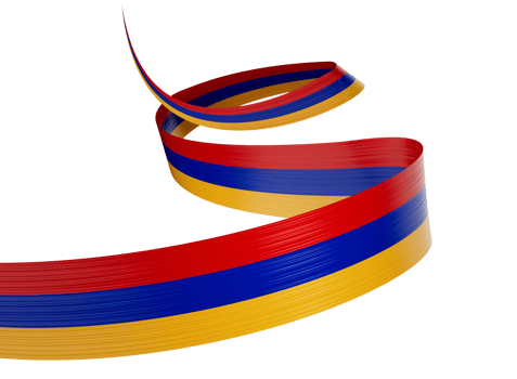 3d Flag Of Armenia 3d Shiny Waving Ribbon Flag 3d Illustration png