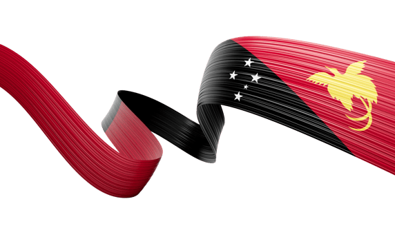 3d Flag Of Papua New Guinea 3d Shiny Waving Ribbon Flag 3d Illustration png