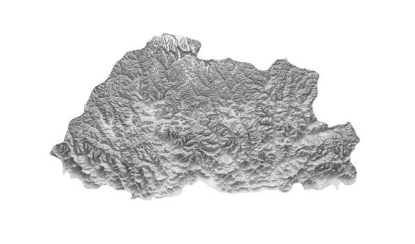 Bhutan Map Bhutan Flag Shaded relief Color Height map 3d illustration png